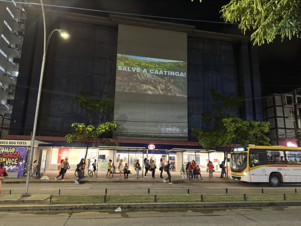 Projections on buildings call for protection of the Caatinga biome